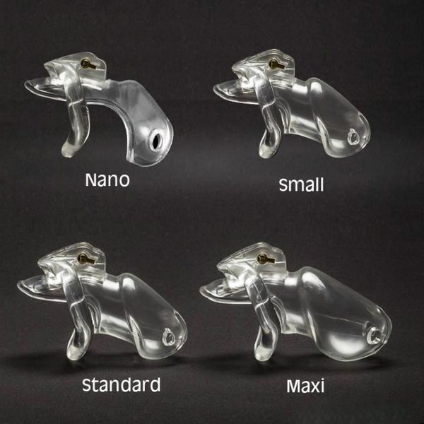 

new arrival ht v3 male chastity device with 4 rings clear/black/pink/purple chastity cage