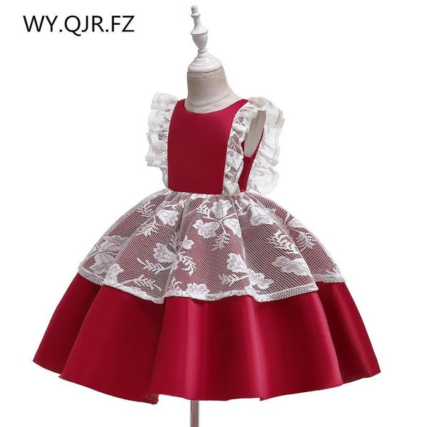 

bh-755#ball gown green flower girl dresses short watermelon red dark wine christmas, children's day costumes party prom dress yellow, Red;yellow