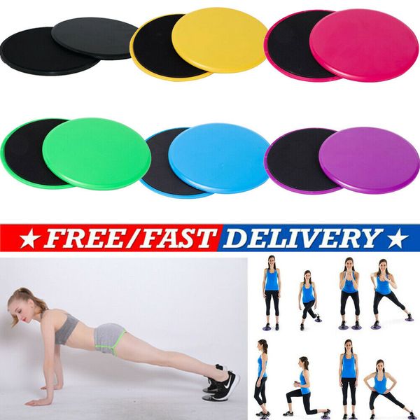 

2pcs скользя диски slider фитнес диск упражнение раздвижная пластина для йоги gym брюшной основной учебной тренажеры