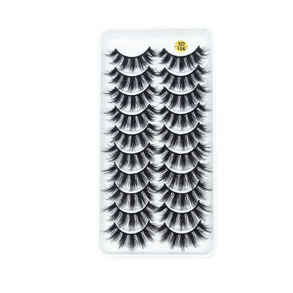 

6d lashes natural long cross 10 pairs thick party big eyes makeup cosmetic tools