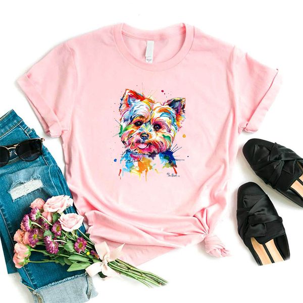 

women tees short sleeve female summer dog printing t-shirt plus size s-3xl girl's cute t shirt hipster streetwear tees, White