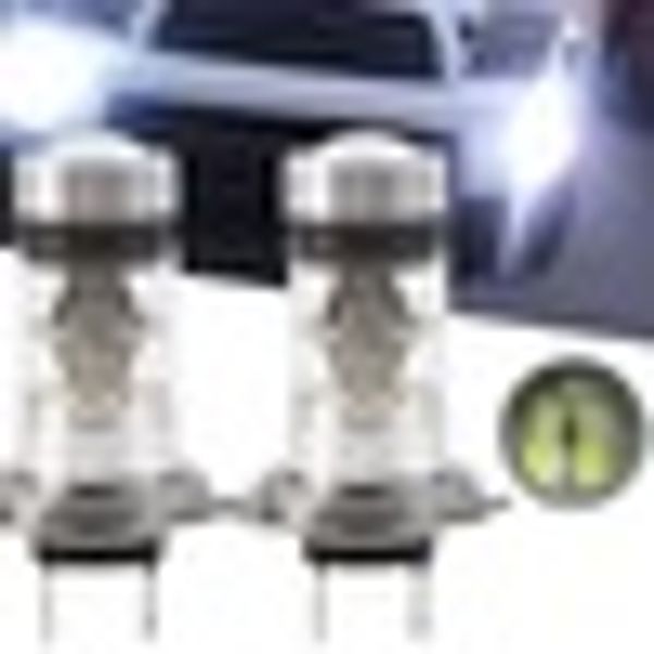 

h1 h4 h7 2323 car fog lamp 100w automobile headlamp led projector light fog light driving bulb white low beam
