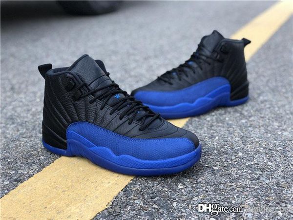 

sale authentic air 12 game royal black high og retro men basketball shoes real carbon fiber sneakers 130690-014 with box