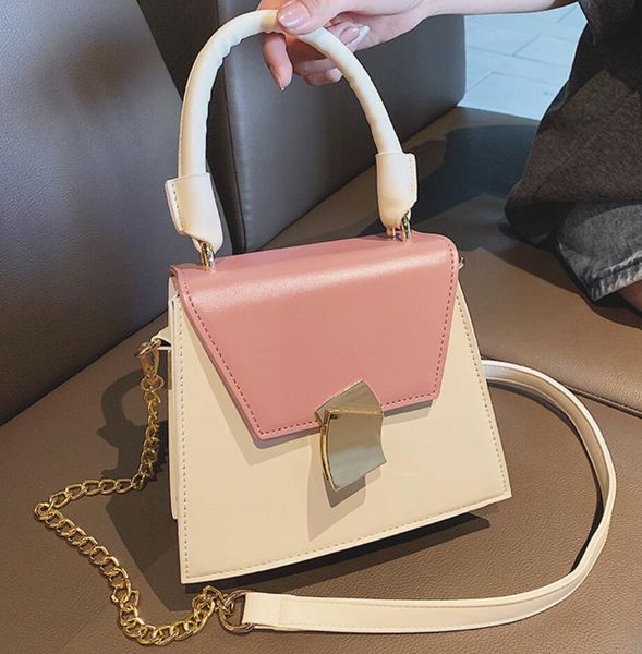 

elegant female tote bag 2019 fashion new quality leather women's handbag lock chain shoulder messenger bag bolsos mujer