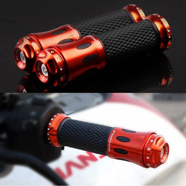 

motorcycle aluminum 7/8'' cnc grips handle bar rubber gel hand grip 22mm handlebar dirt pit bike motocross