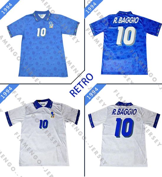 

1994 retro italy world cup soccer jerseys home blue away white 94 classic vintage football shirt maldini r.baggio benarrivo mussi tassotti, Black;yellow