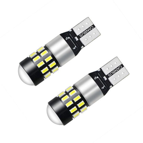

10pcs/lot auto led t10 w5w canbus 194 3014smd 30led bulb position parking reading clearance light no error 6000k white 12-24v for motocycle