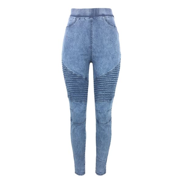 

Women Skinny Jeans Autumn Winter Denim Jeggings High Waist Elastic Jeans Leggings Washed Ruched Skinny Pencil Trousers Tights