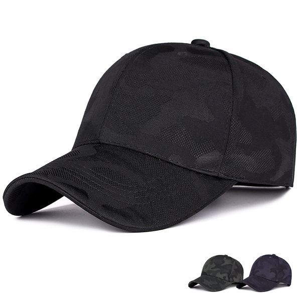 

spring and autumn new camouflage baseball cap outdoor leisure simple visor male and female golf hat light board, Blue;gray
