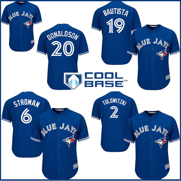 

Mens Toronto Jays 20 Josh Donaldson Blue jersey 27 Vladimir Guerrero Jr. 11 Kevin Pillar 12 Roberto Alomar 6 Marcus Stroman baseball jerseys