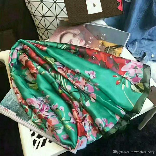 

silk scarf fashion scarf ladies decorative scarf 180*90cm european style tie with box, Blue;gray