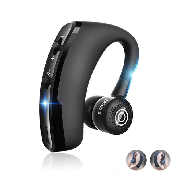 

V9 громкой связи бизнес Беспроводная Bluetooth-гарнитура с микрофоном голосового управления наушники для привода подключения с 2 телефона автомобиля