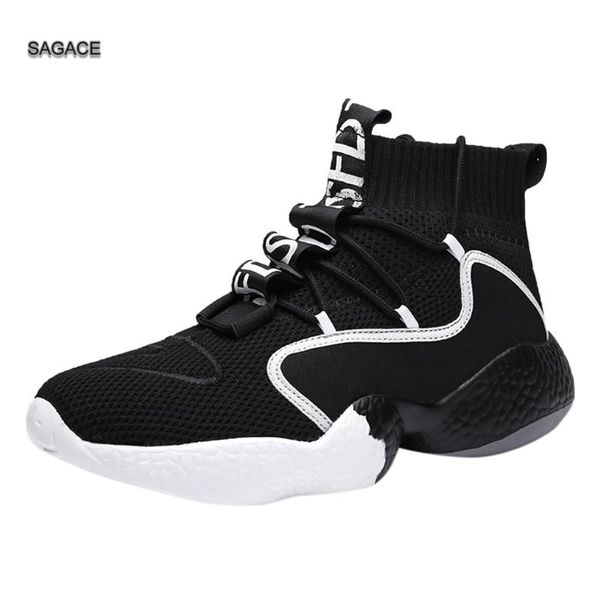 

sagace men's large size high-knit breathable soft bottom running shoes sneakers lightweight sneakers running shoes