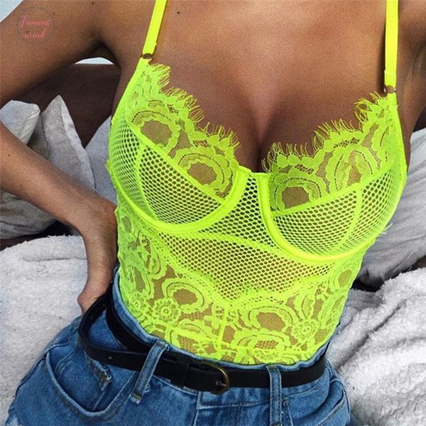 

неон зеленый ресницы кружева sheer bodysuit лета sexy backless комбинезон сетка выдалбливают игрушечные женщины топы тощий тонкий, Black;white