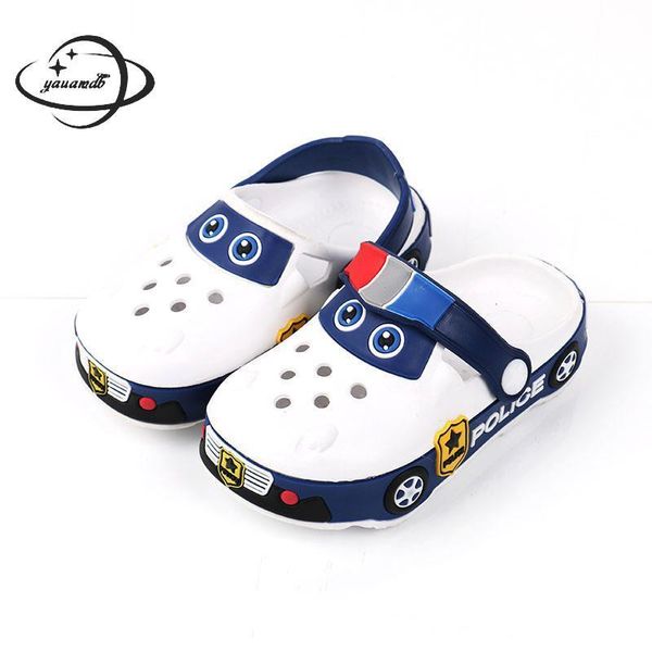 

yauamdb kids mules and clogs shoes 2017 spring autumn girls boys eva children shoe cartoon car non-slip fashion garden shoes y30 y190525, Black;red