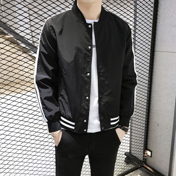 

coat men spring and autumn 2019 new style korean-style trend spring clothing popular brand on clothes casual slim fit tooling ja, White;black