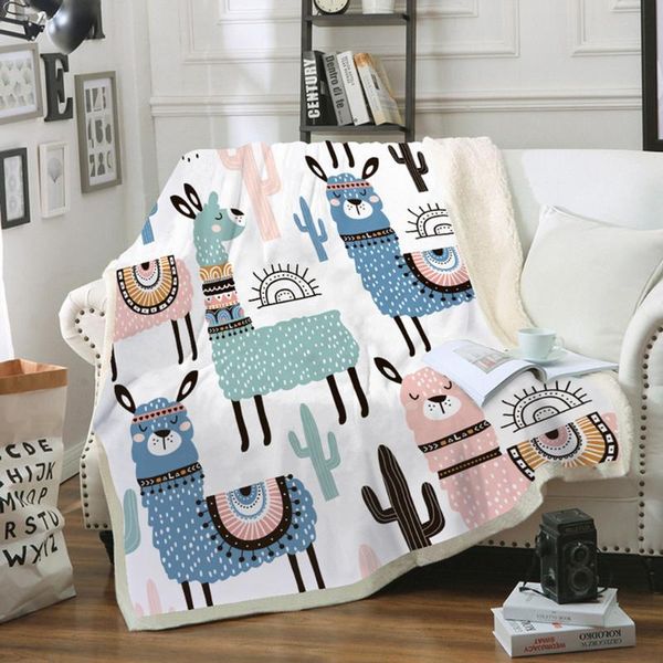 

blanket air conditioner thickened double 3d digital printed blanket