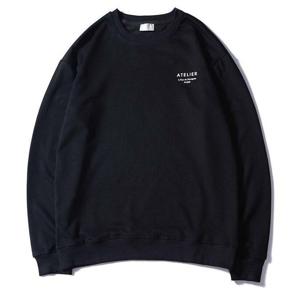

19fw luxury european shirts letter printing logo long sleeve fashion cotton crewneck women men's designer sweater hfkytx013, White;black