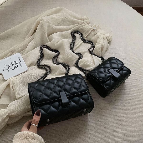 

ladies bag 2020 new fashion wild shoulder bag rhombus chain small square