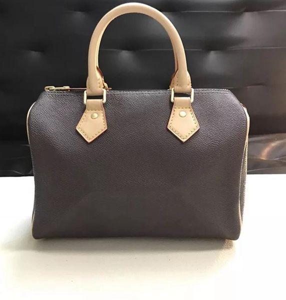 

brand bags tote leather handbag purse oxidizing city classic strap shoulder zipper lock & speedy women lady 25cm bag bag iconic m41109 rprc, Red;black
