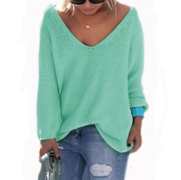 

winter knitted sweaters women v-neck warm pullover winter thicken women plus size sweater female loose sweater knitted, White;black