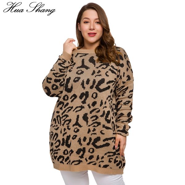 

leopard casual sweater woman autumn 2019 winter long sleeve knitted loose oversized plus size long sweaters women pullovers, White;black