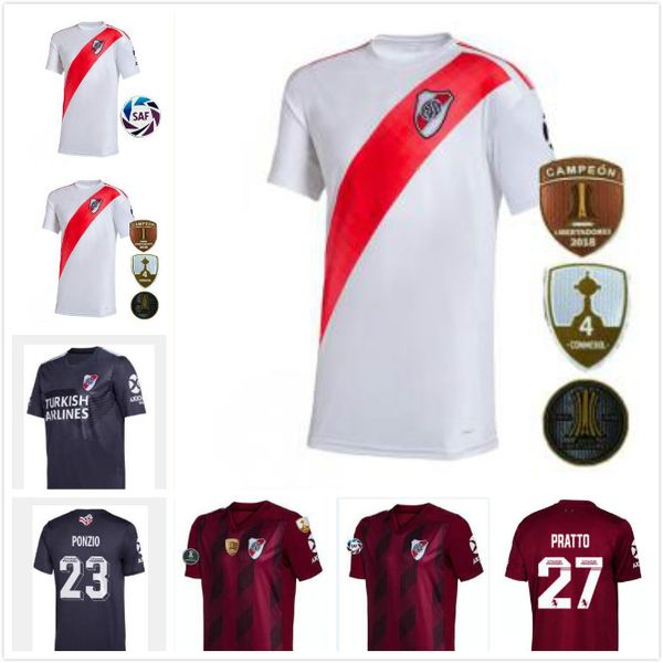 

19 20 river plate pratto mens футбол джерси нью г. мартинес quintero главная white away красного футбол рубашка с коротким рукавом camiseta, Black;yellow