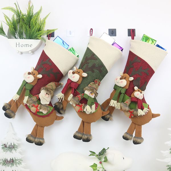 

christmas socks candy gift bag decorative card holders christmas stockings xmas tree decor set