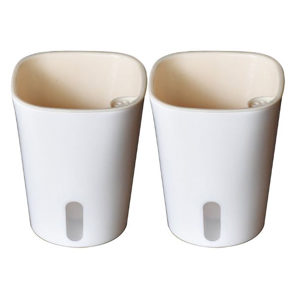 

2 pack 7'' h modern self watering plastic flowers pots for african violet orchid