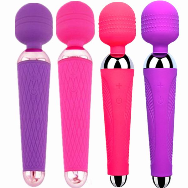 Poderoso mágico varinha av vibrador brinquedos sexuais para mulher clitóris brinquedo de estimulador para adultos g Spot vibrando dildo para mulher shop de sexo MX191228