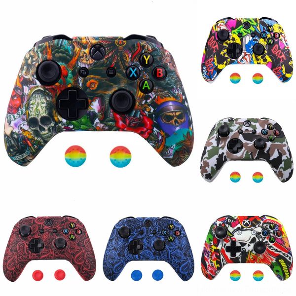 

peluo рукав камуфляж камуфляж силиконовый защитный гель резина для прочной кожи сцепление чехол мягкий microsoft xbox one 1 контроллер проте