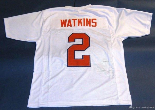 

retro #2 sammy watkins custom clemson tigers white jersey mens stitching college size s-5xl football jerseys ncaa, Black;red