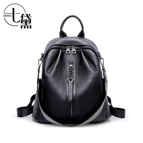 

casual genuine leather women backpack | small school bag for girls