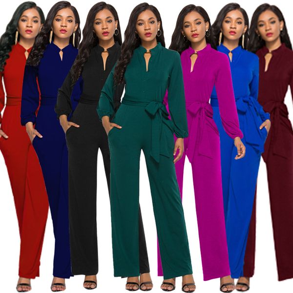 

boutique jumpsuit long-sleeved trousers solid color fashion women jumpsuits rompers clothes jumpsuit autumn spring clothing 271, Black;white