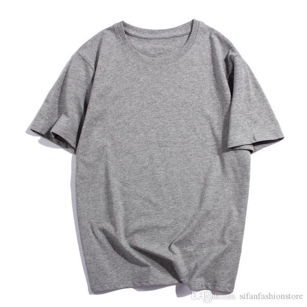 

casual cotton solid tshirts men women hip hop crewneck short sleeve blank streetwear tees summer male t shirts, White;black
