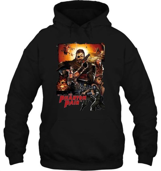 

men hoodie men's metal gear solid black printed women streetwear