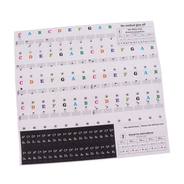 

piano sticker music note keyboard sticker decals for 49/54/61/88 keys piano&keyboard