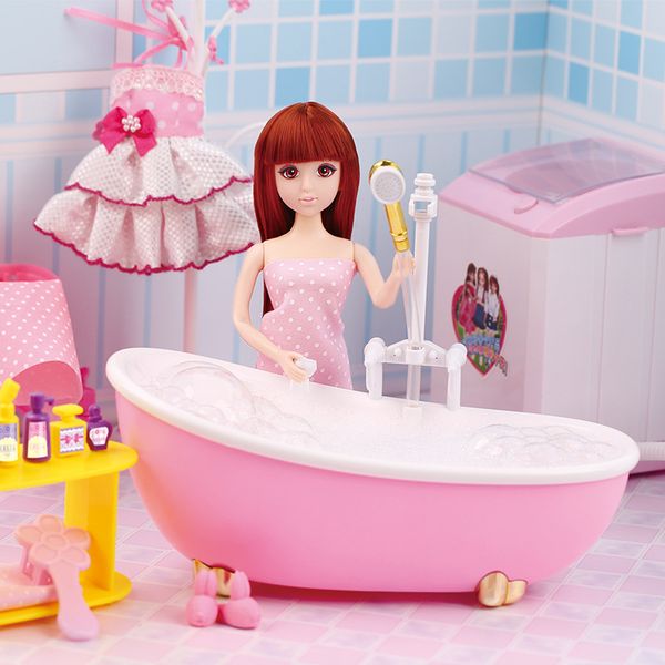 

diy large dream bathroom set gift box child girl play house bath doll toy gift dress up girl a birthday gift