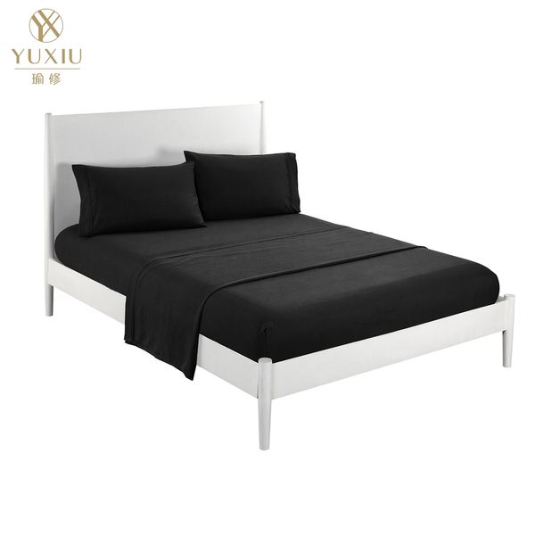 

yuxiu bedspread coverlet sets flat fitted sheets pillowcases plain solid brushed twin full  king bedding set bed linens