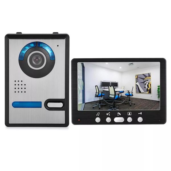 ENNIO 815FA11 HD 7-Zoll-TFT-Farbvideo-Türsprechanlage, Türklingel, Heimsicherheitskamera, Monitor, Nachtsichtsystem – Innen- und Außengerät