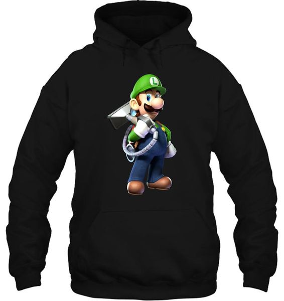

men hoodie men's luigis mansion black tee women streetwear