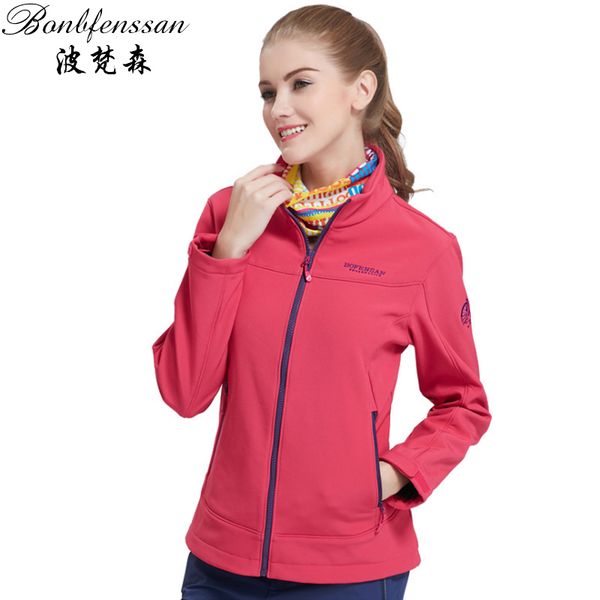 

fashion women autumn winter softshell fleece jackets outdoor sport warm coats hiking skiing trekking female jacket 8867b, Blue;black