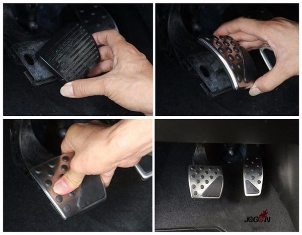 

2pcs car gas fuel brake pedal plate for renegade 2015 2016 2017 at lhd & rhd