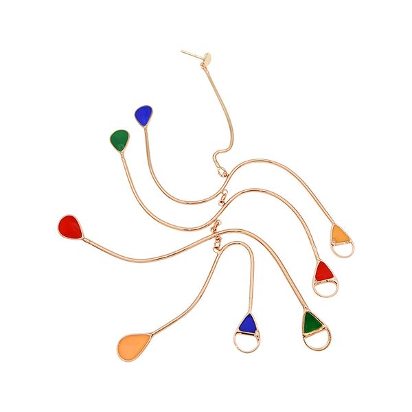 

europe and america exaggerated big temperament personality hipster pendant holiday female earrings j190628, Golden