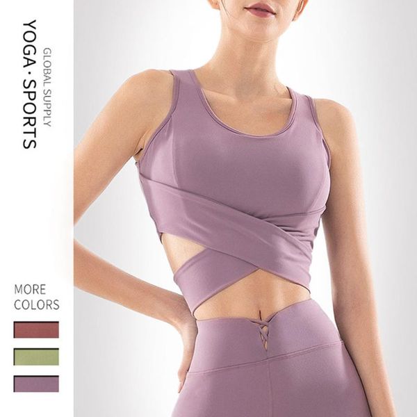 

new yoga clothes woman pure color sports bra quick-drying dackless fitness woga vest foreign trade running jacket, Black;blue