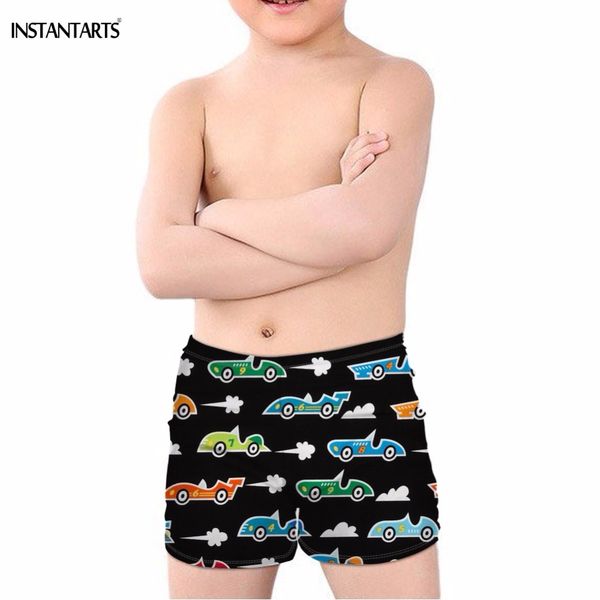 

instantarts children summer swimsuits cars printing kids boys swimming trunks cartoon pattern beach bathing swim wear for boy