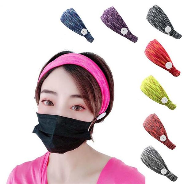 Sıcak Satış Elastik Karşıtı Le Düğme Hairband Spor Yoga Spor Kafa Ter Bandı Nokta Kafa Hairband 123 Maske