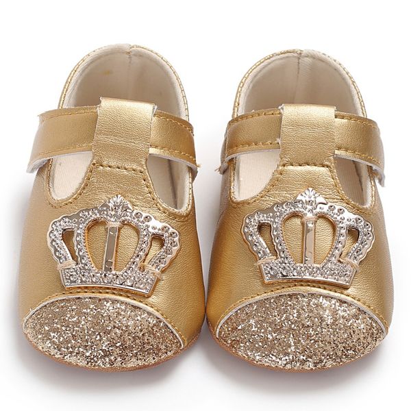

fashion toddler kids girls baby bling princess crown sandals summer single shoes bordered crystal kids party shoes, Black;red