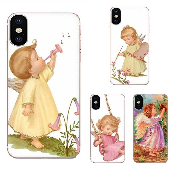 

custom for galaxy alpha note 10 pro a10 a20 a20e a30 a40 a50 a60 a70 a80 a90 m10 m20 m30 m40 tpu luxury vintage style cute little angel