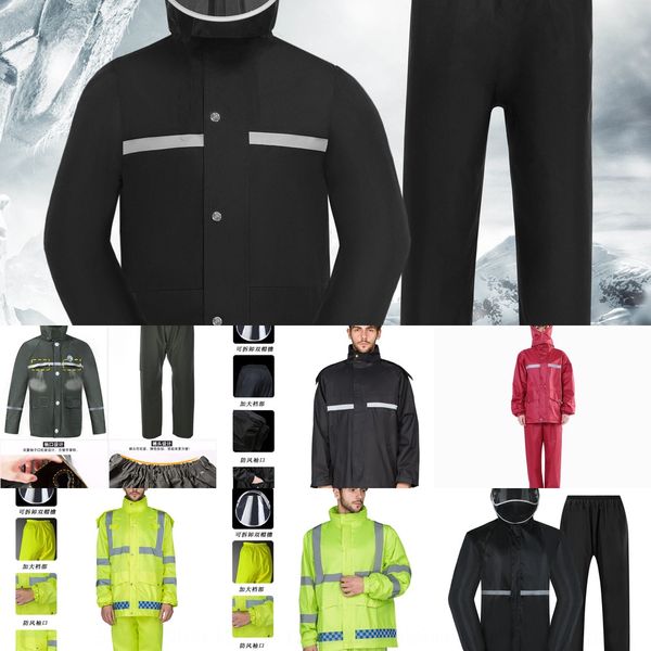 

h42zq raincoat suit motorcycle split men's protective clothing motorcycle protective clothing and women's riding waterproof whole, Red;brown